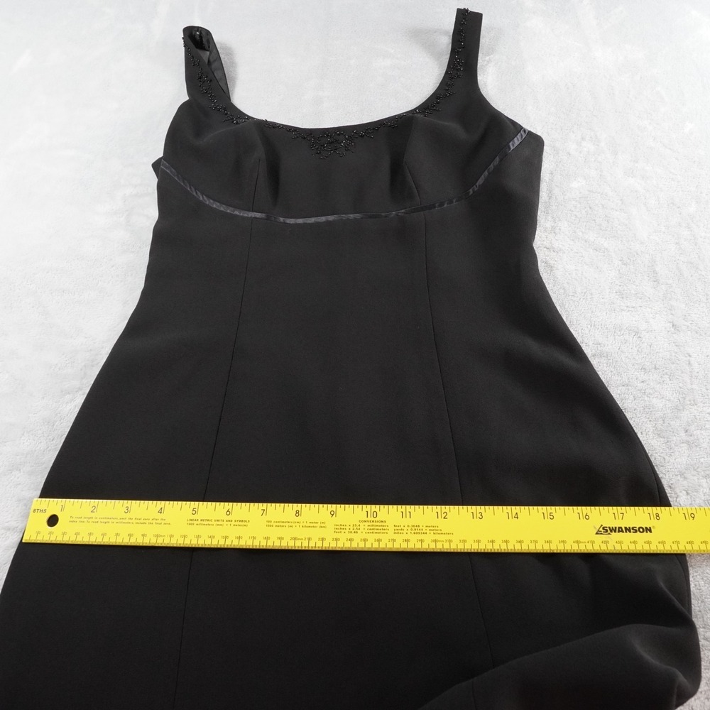 Ann Taylor Maxi Dress Black Empire Waist Sleeveless Gown Prom Y2K Goth Wedding 2 - Picture 10 of 16